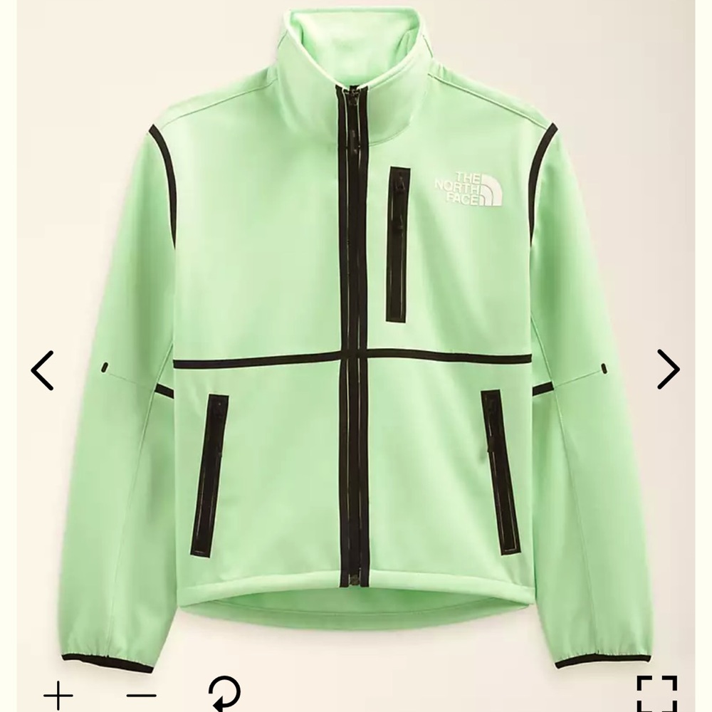 North face jacket lime green size Large brand new